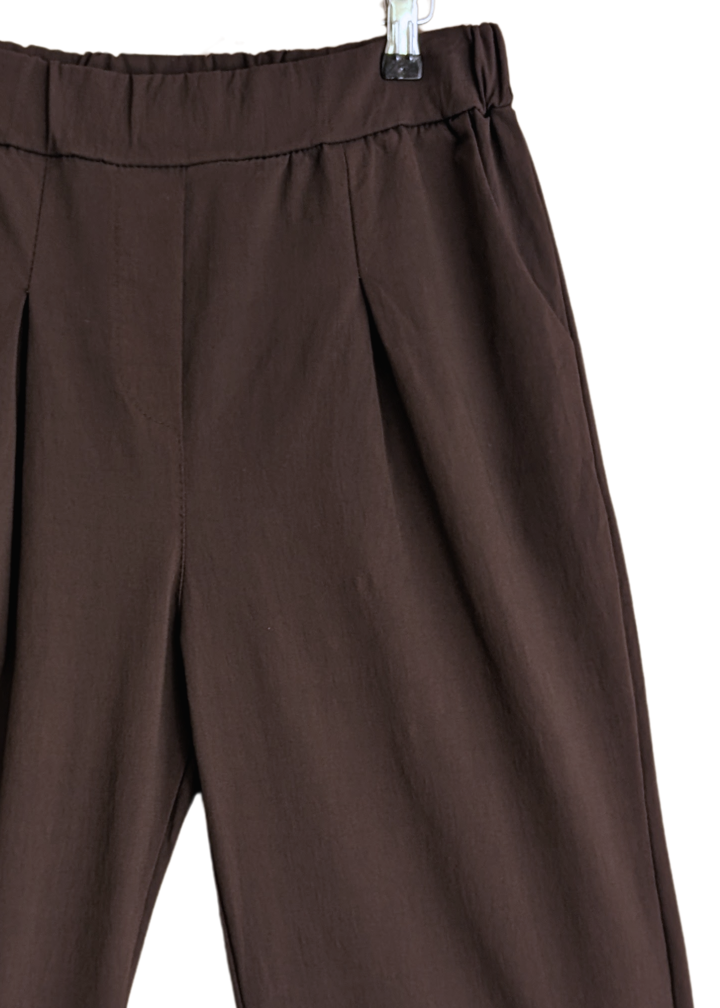 The Edit - Super Stretch Brown Wide Leg Trousers