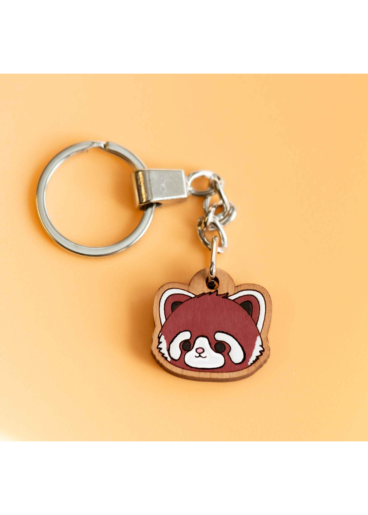 Robin Valley - Red Panda Face Keyring