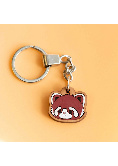 Robin Valley - Red Panda Face Keyring