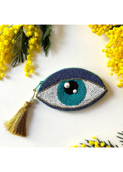 House of Disaster - Glimmer Evil Eye Beaded Purse