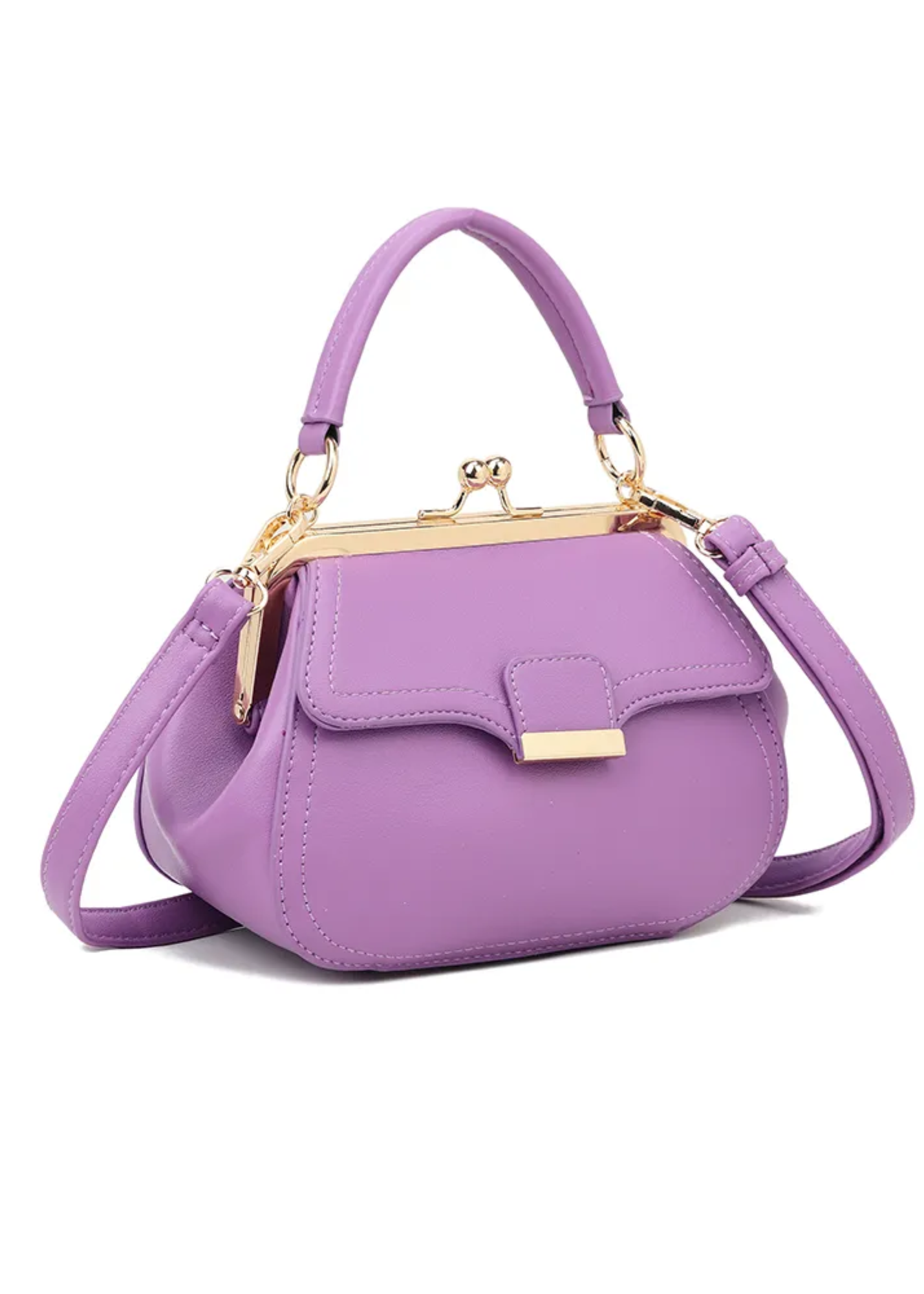 The Edit - Lilac Mini Retro Clasp Bag