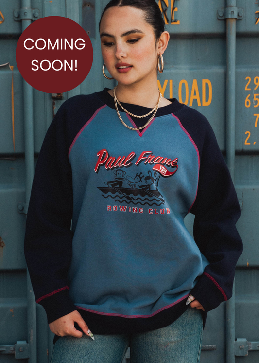 Daisy Street x Paul Frank - Blue Raglan Rowing Club Sweater