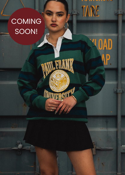 Daisy Street x Paul Frank - Embroidered Varsity Rugby Top