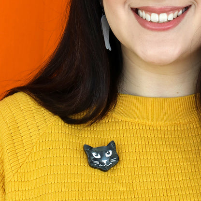 Erstwilder - Cat Head Mini Brooch