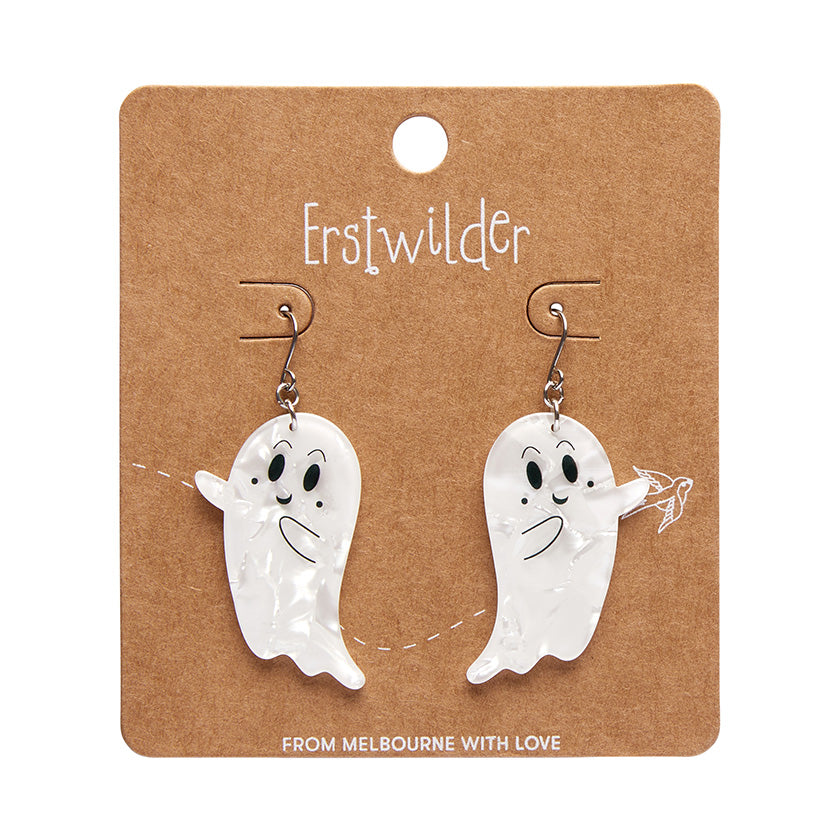 Erstwilder - Ghost Drop Earrings in White