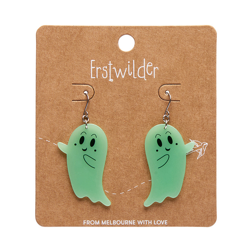 Erstwilder - Ghost Drop Earrings in Glow in the Dark