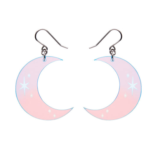 Erstwilder - Half Moon Drop Earrings in Iridescent