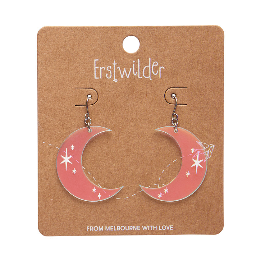 Erstwilder - Half Moon Drop Earrings in Iridescent