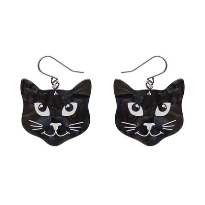 Erstwilder - Black Cat Drop Earrings