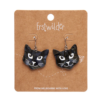 Erstwilder - Black Cat Drop Earrings