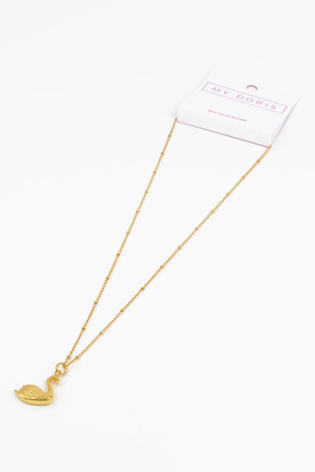 My Doris - Gold Charm Swan Necklace