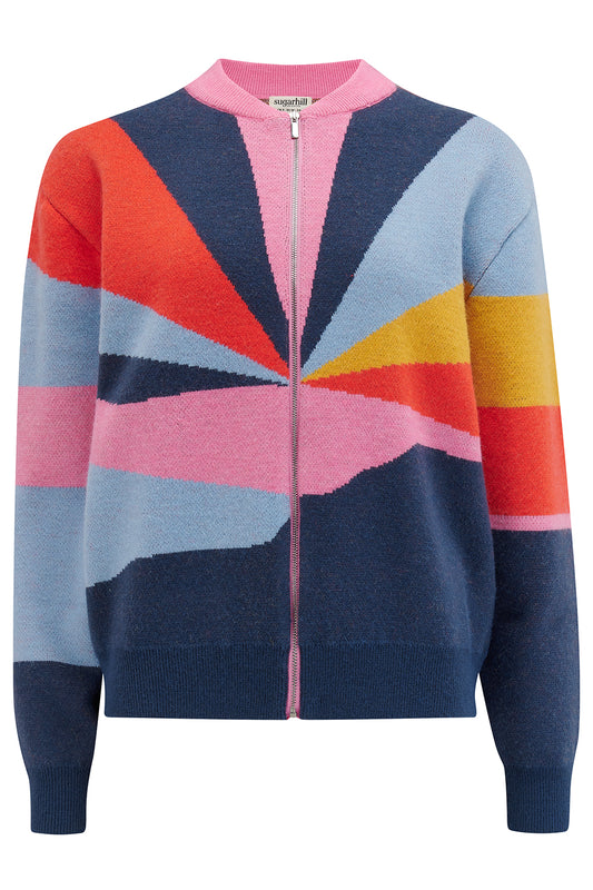 Sugarhill Brighton - Solana Sunrise Knitted Bomber Cardigan