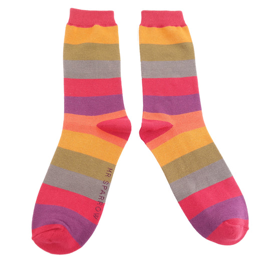 Mr Sparrow - Mulberry Stripe Mens Socks