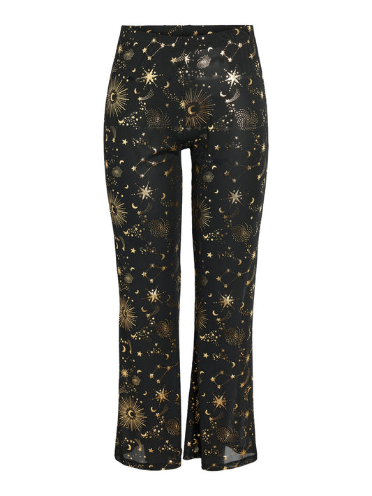 Noisy May - Celestial Print Metallic Mesh Flares