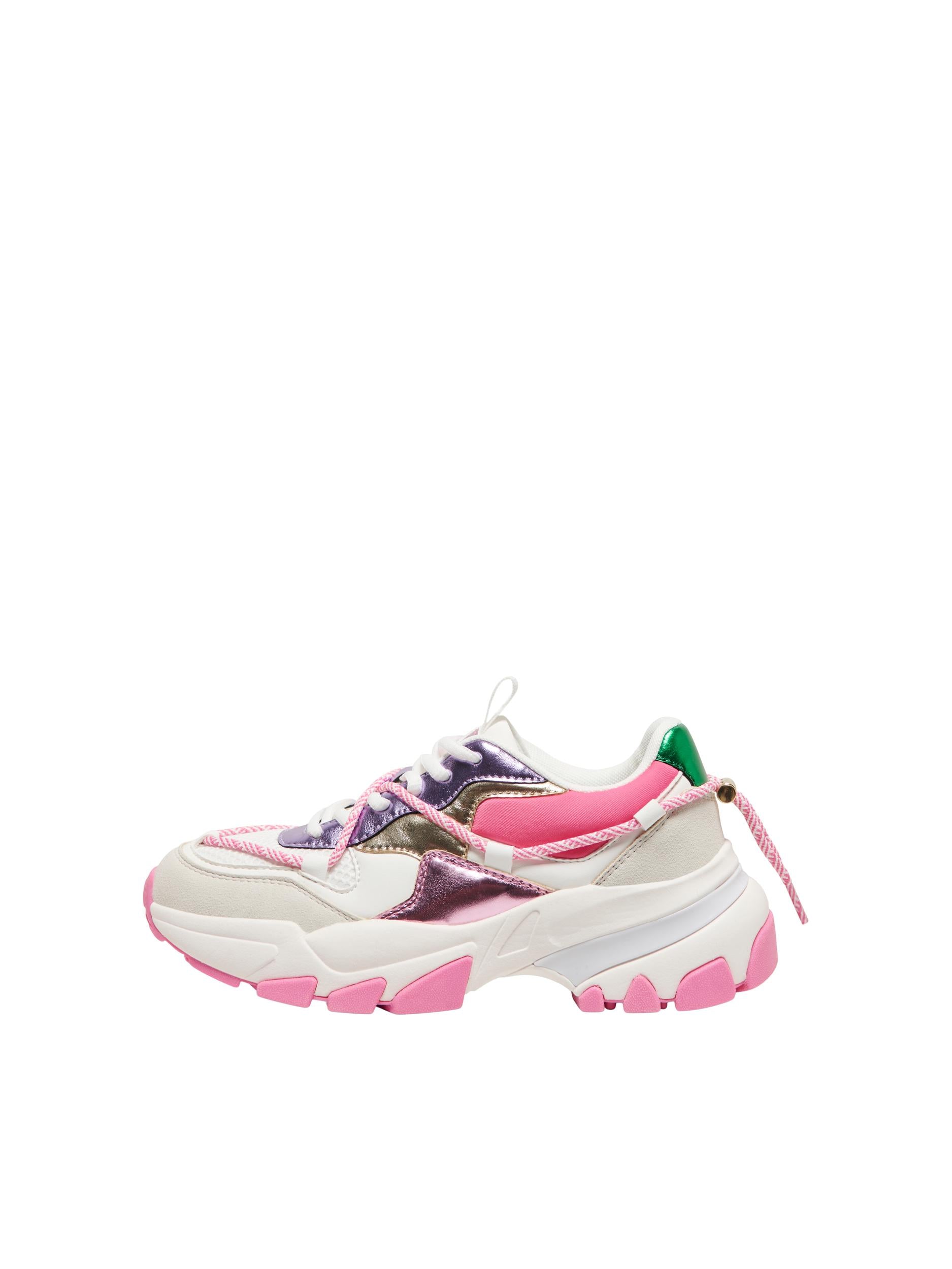 Only Chunky Textured Pink and White Trainers Thunder Egg