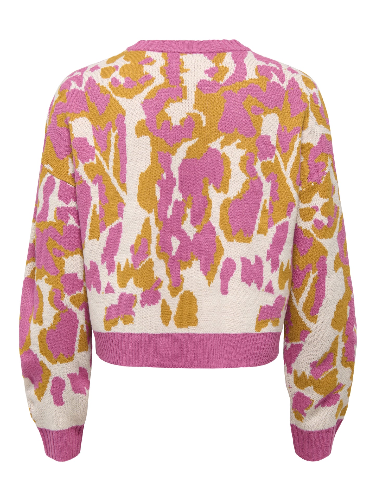 Only - Pink and Orange Leopard Print Knit Jumper