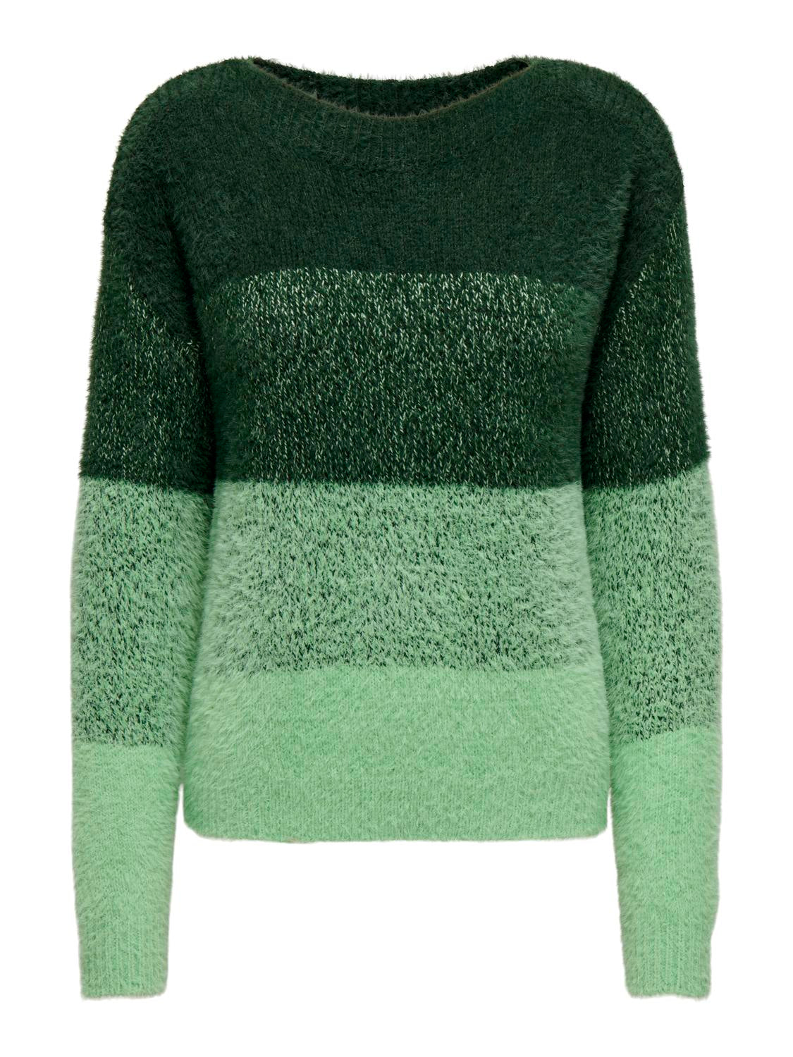 Only - Green Stripe Textured Jumper