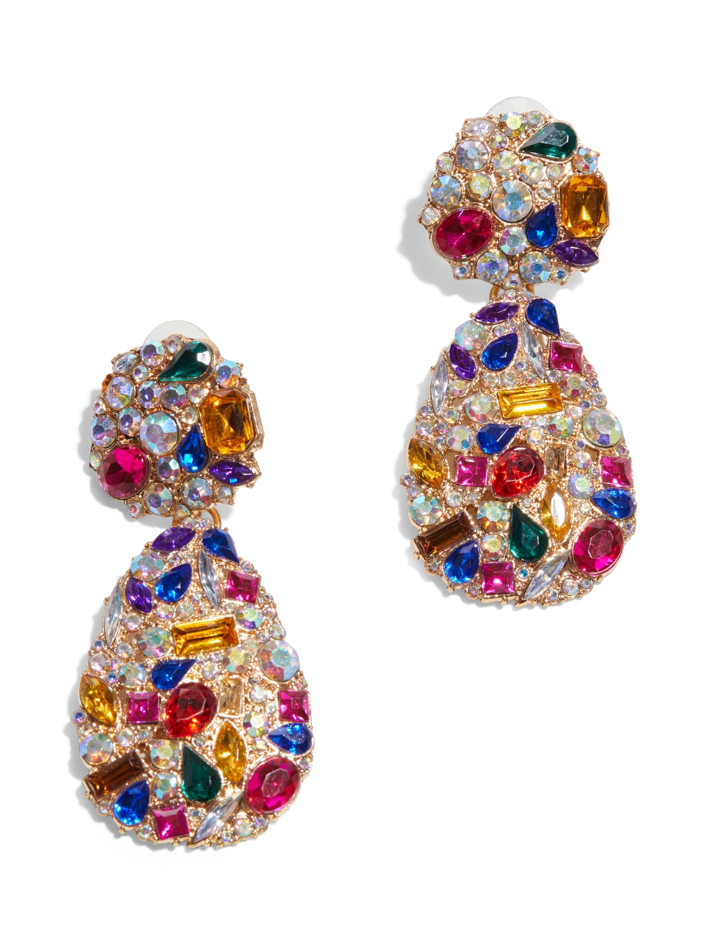 Pieces - Multi Gem Drop Earrings