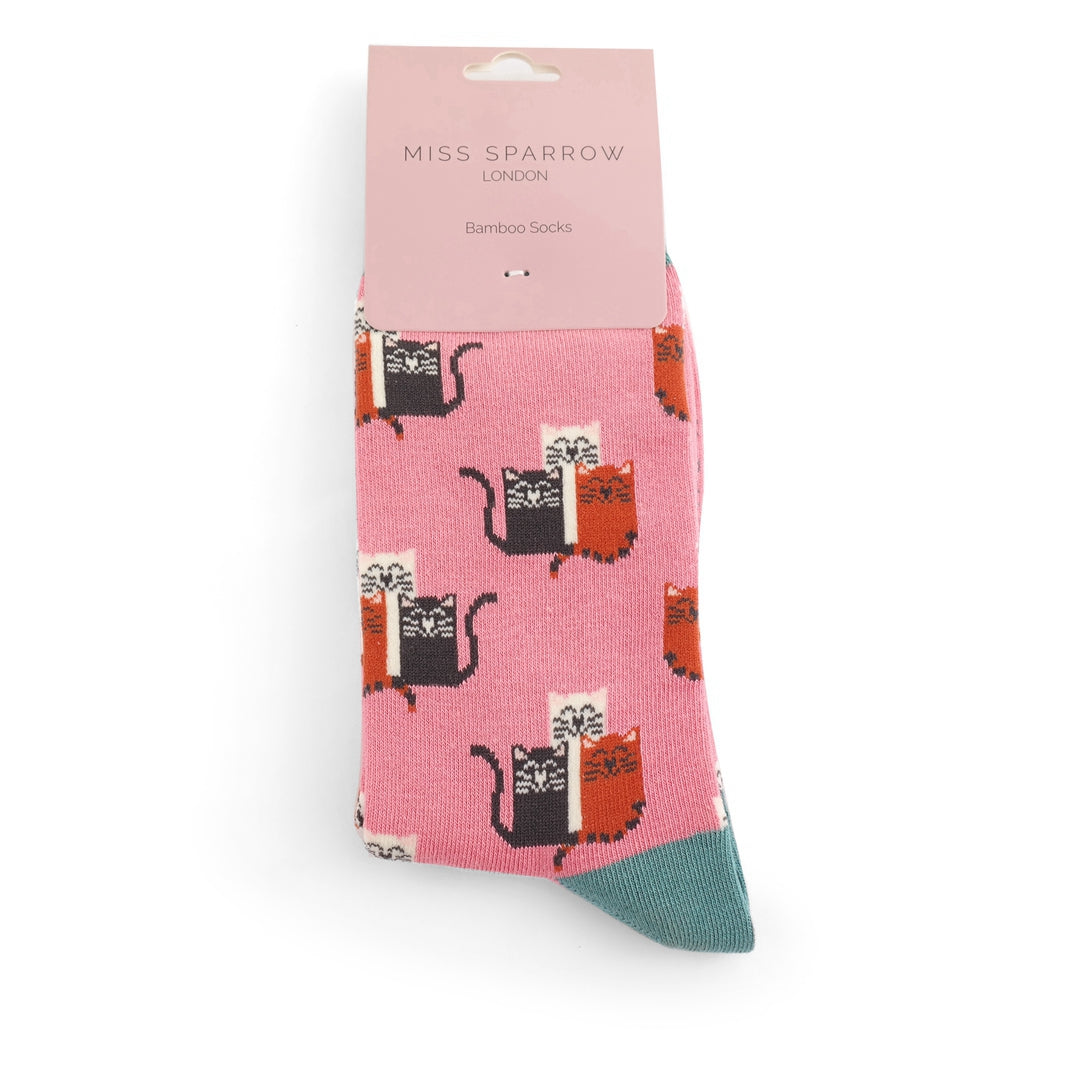 Miss Sparrow - Blush Pink Cat Club Socks