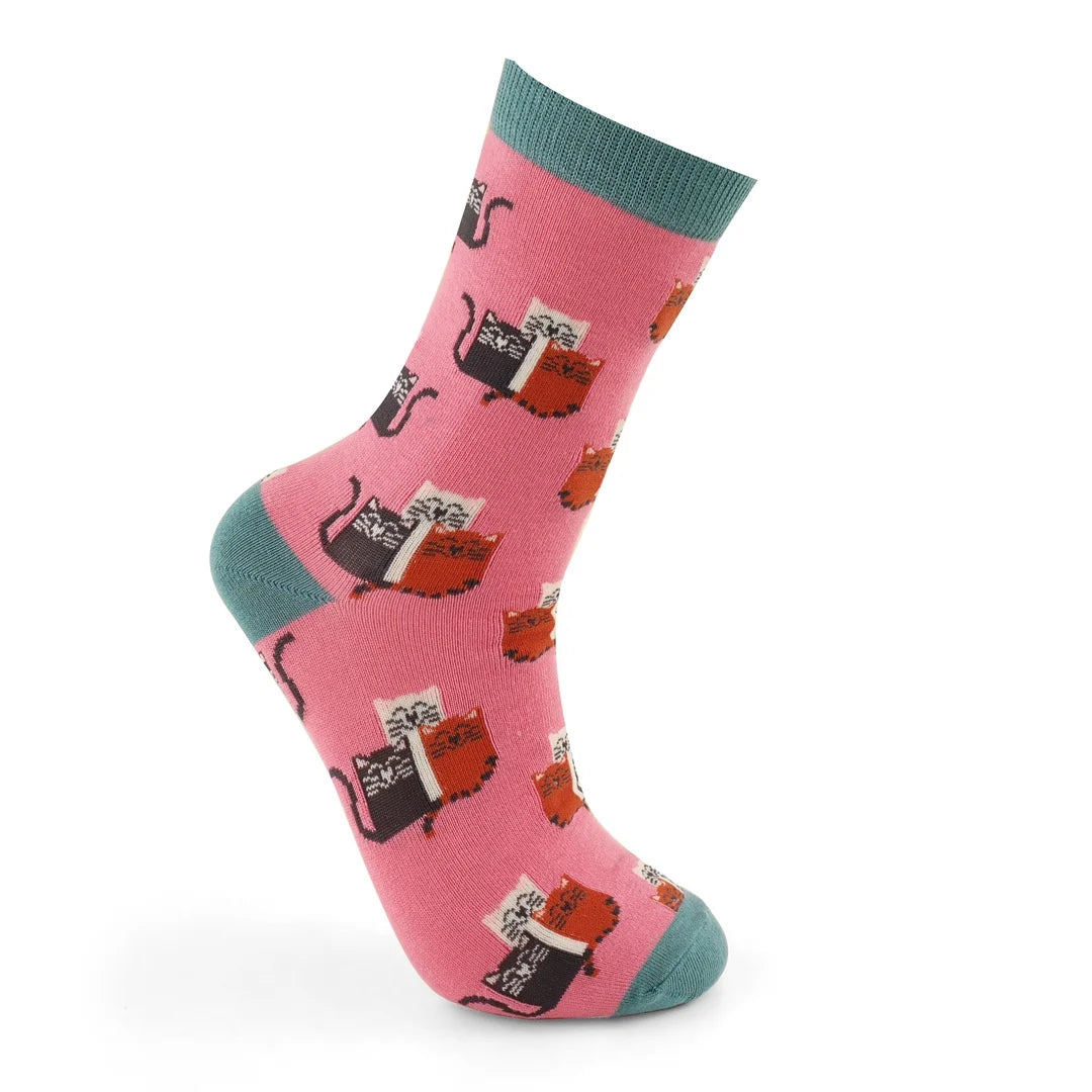 Miss Sparrow - Blush Pink Cat Club Socks