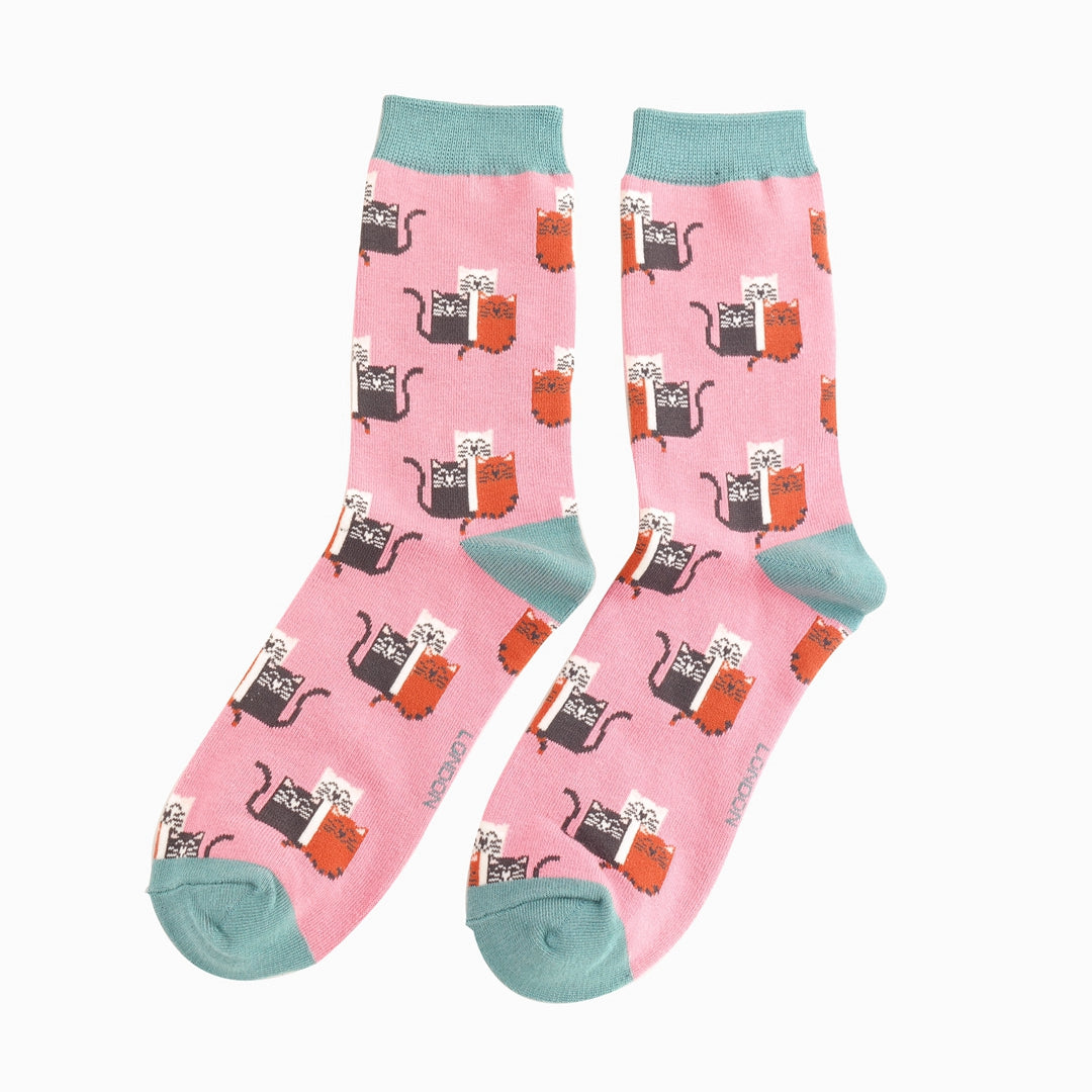 Miss Sparrow - Blush Pink Cat Club Socks