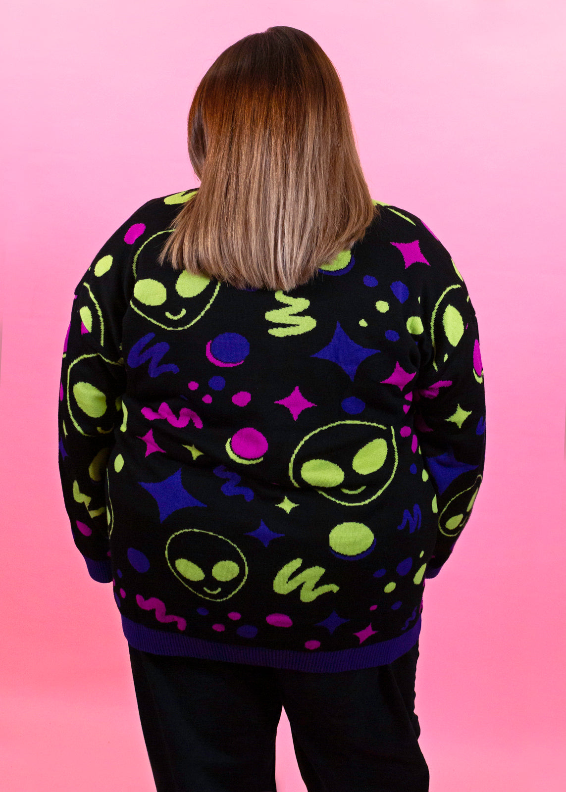 Home of Rainbows - 90s Alien Knit Cardigan