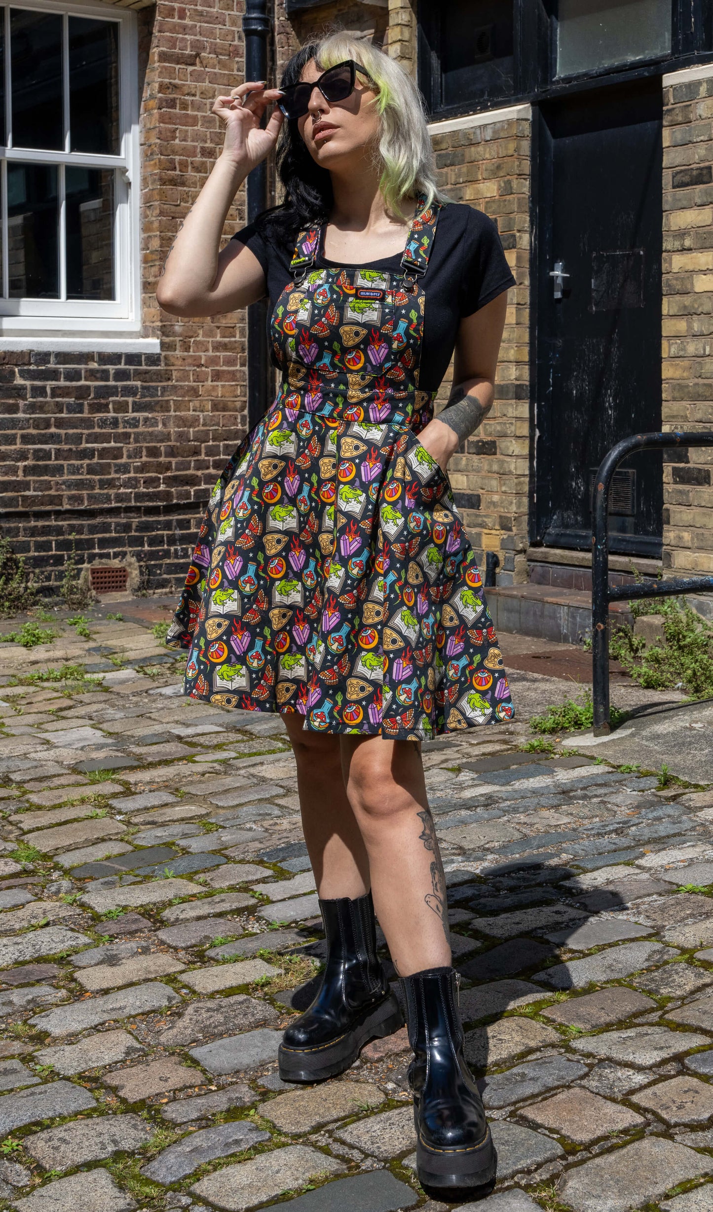 Run & Fly - Bewitched Flared Pinafore Dress