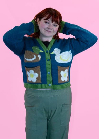 Home of Rainbows - Fluffy Duck Knit Cardigan