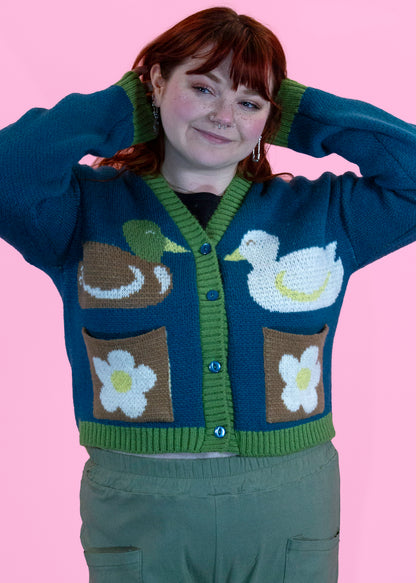 Home of Rainbows - Fluffy Duck Knit Cardigan