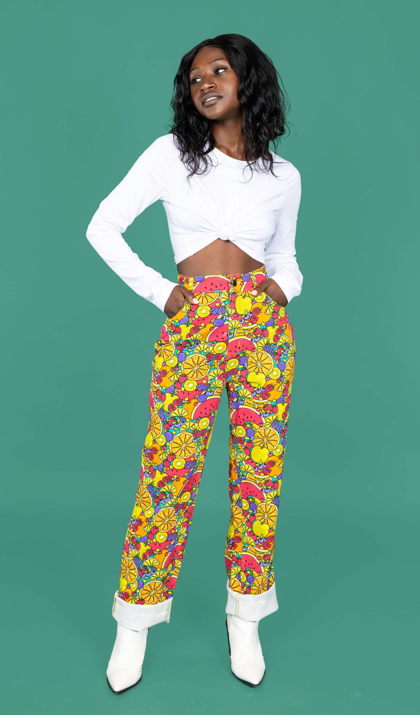 Run & Fly - Tutti Frutti Straight Leg High Waisted Jeans