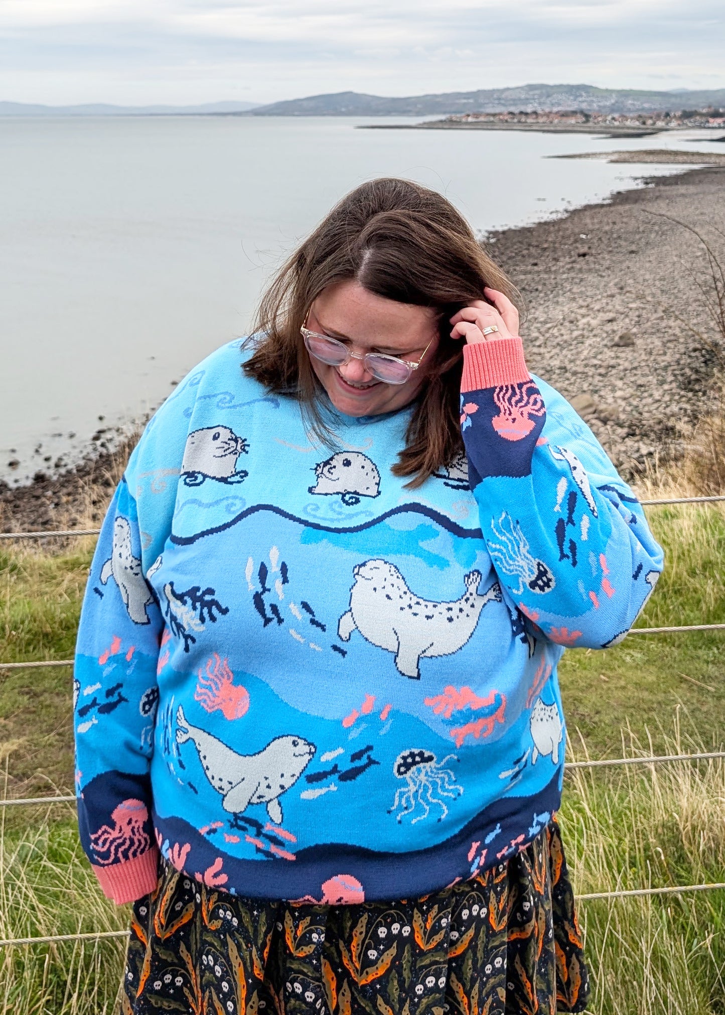 Home of Rainbows - Playful Seals Knit Jumper