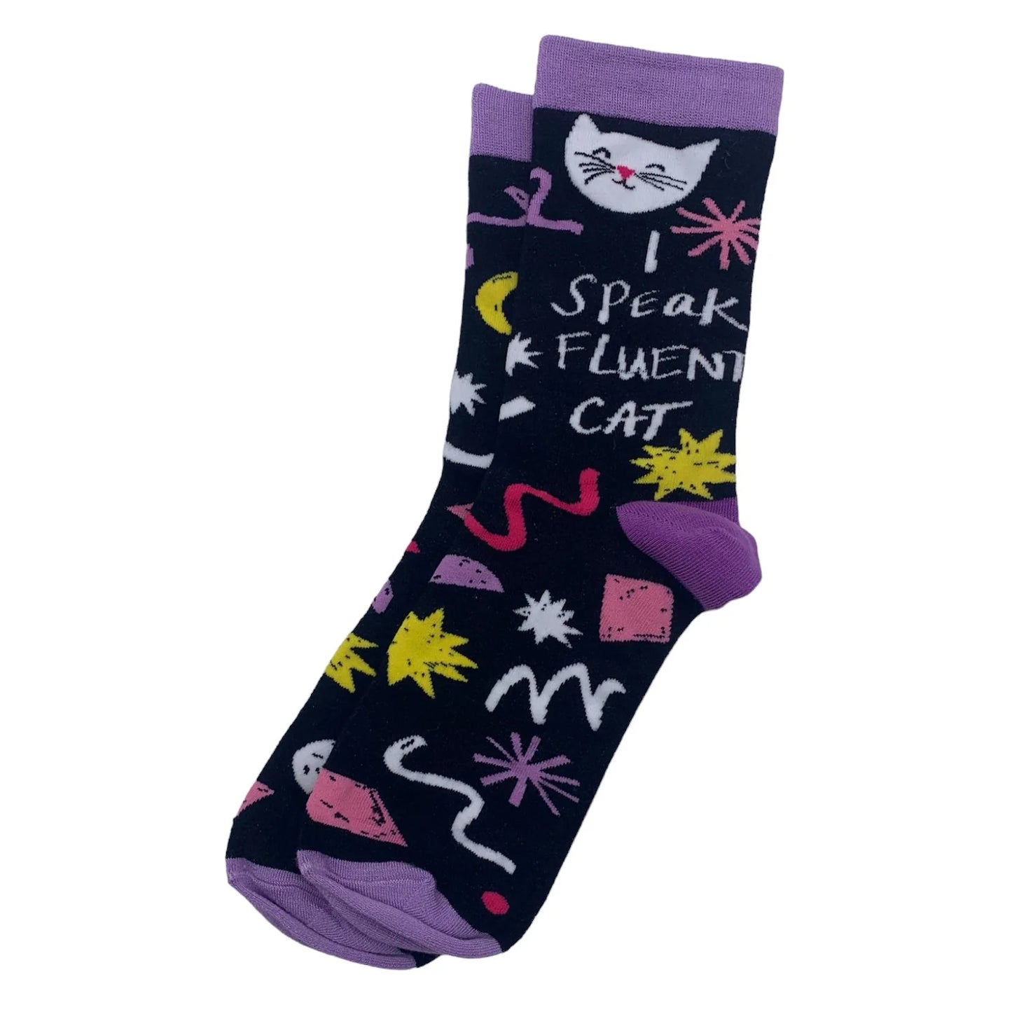 House of Disaster - Small Talk ‘I speak fluent cat’ socks