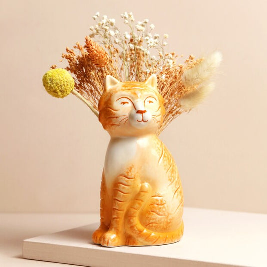 Lisa Angel - Tigger the Orange Cat Vase