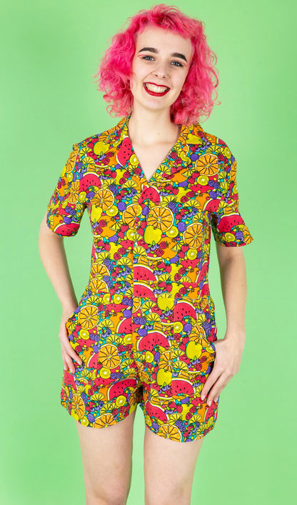 Run & Fly - Tutti Frutti Stretch Twill Playsuit