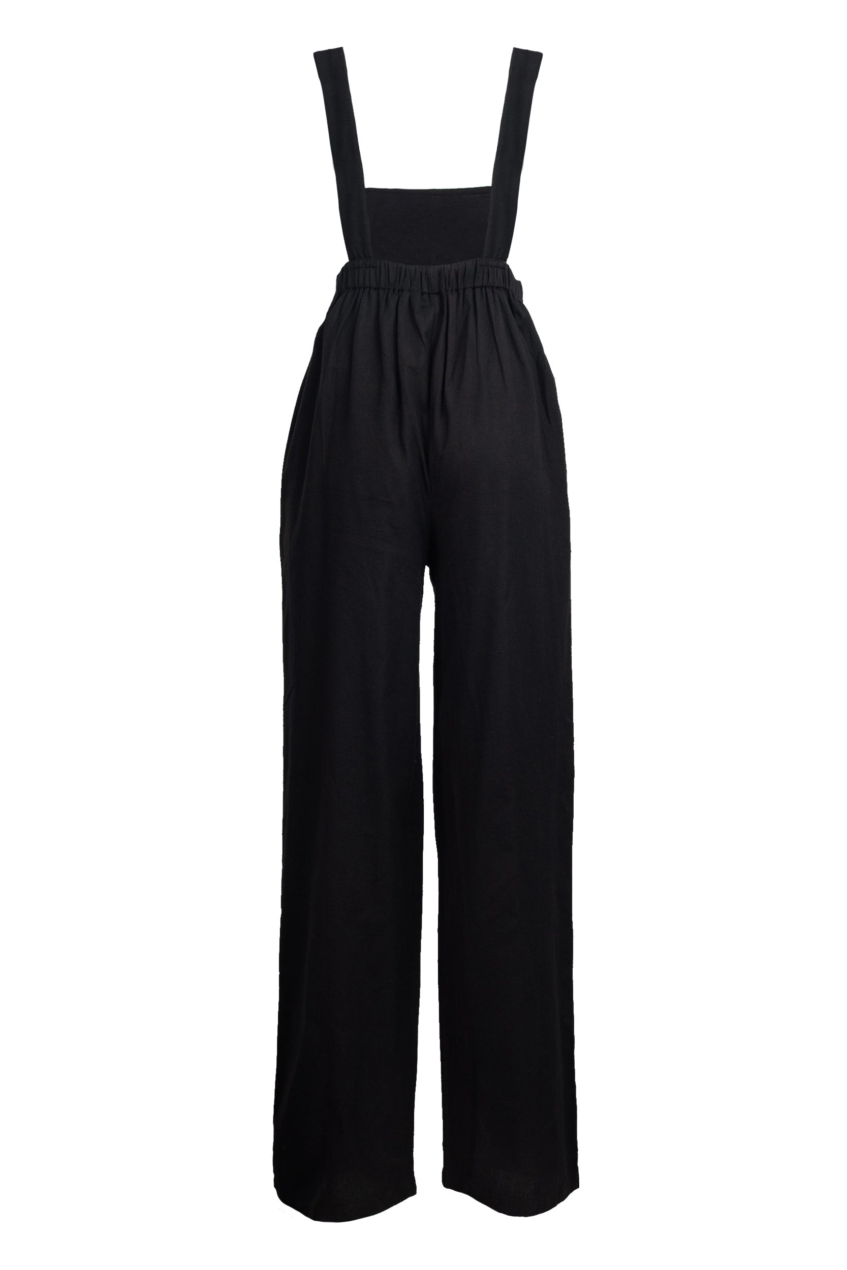 Daisy Street - Black Linen Dungarees – Thunder Egg