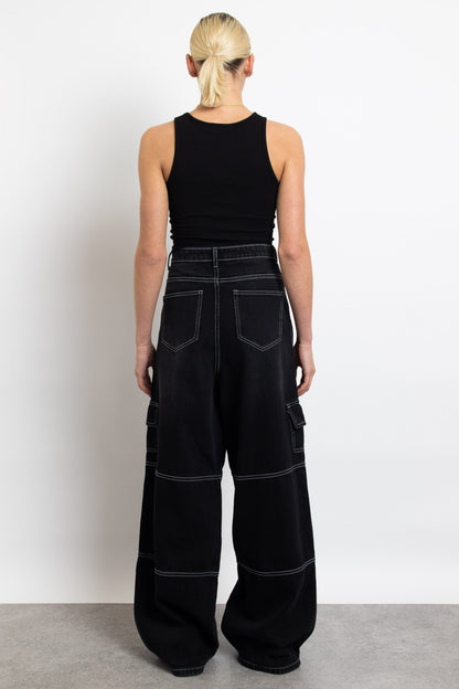 Daisy Street - Black Wide Leg Jeans