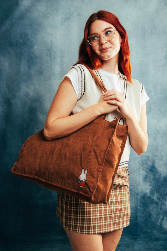 Brown box tote bag for Women & Men, Vegan Leather Tote Bag for Work | Moon Rabbit Lifestyle