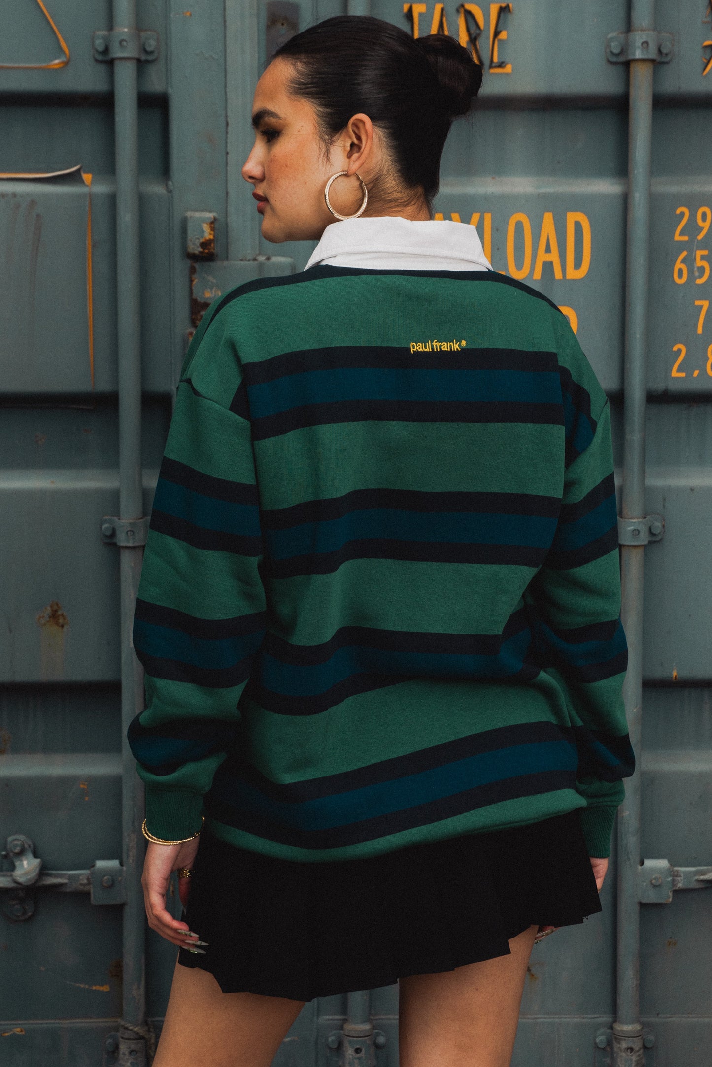 Daisy Street x Paul Frank - Embroidered Varsity Rugby Top