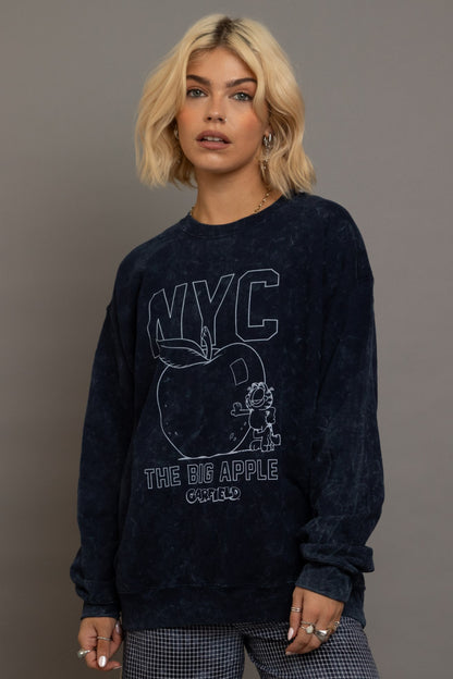 Daisy Street - Garfield Navy NYC Jumper