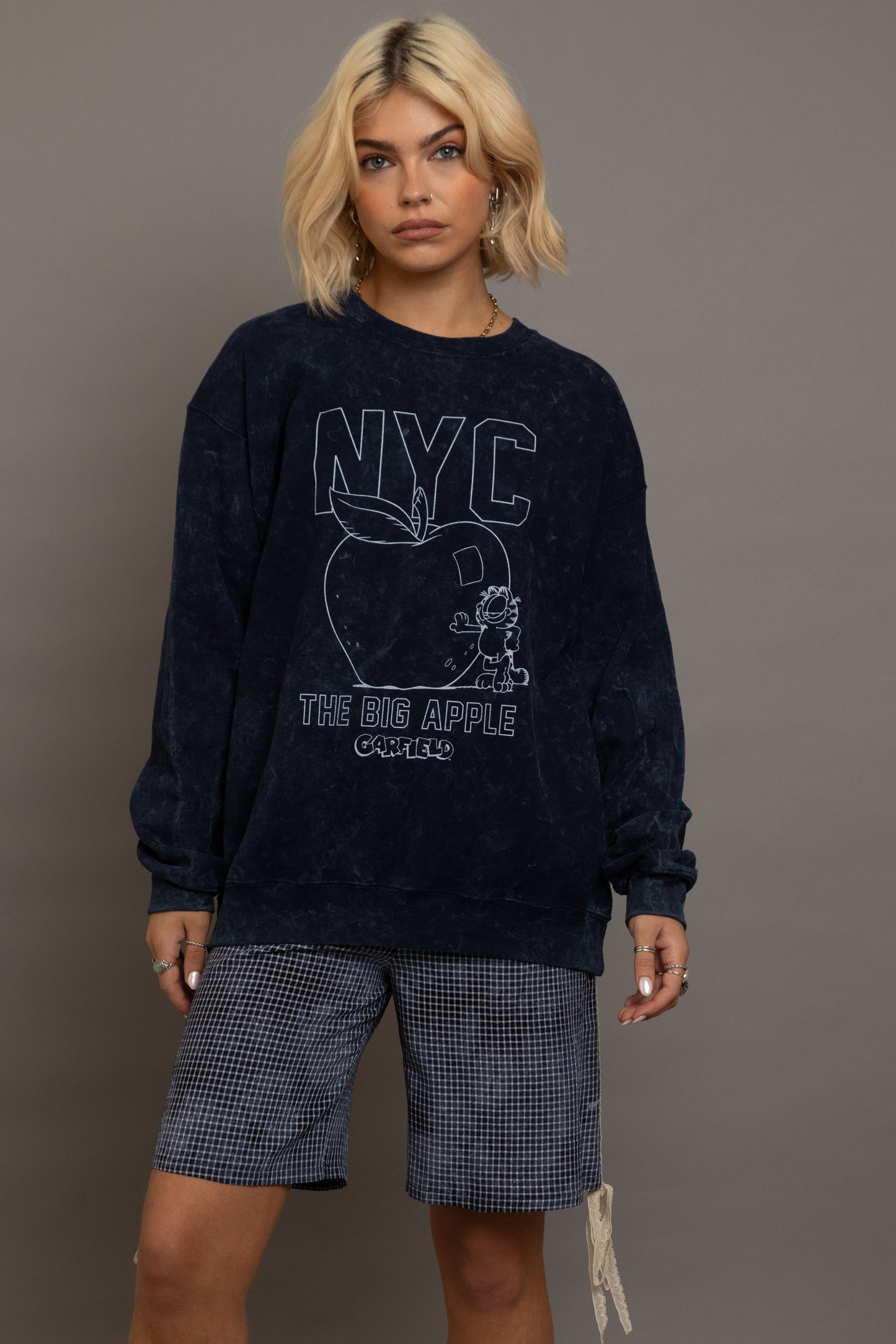 Daisy Street - Garfield Navy NYC Jumper