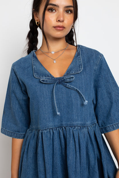 Daisy Street - Denim Smock Mini Dress