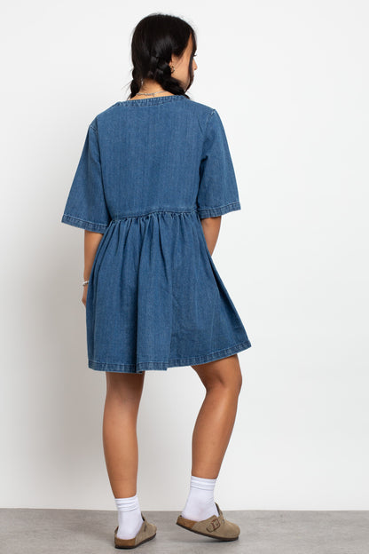 Daisy Street - Denim Smock Mini Dress