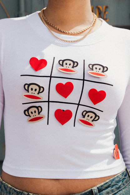 Daisy Street x Paul Frank - Interactive Velcro Noughts & Crosses Tee