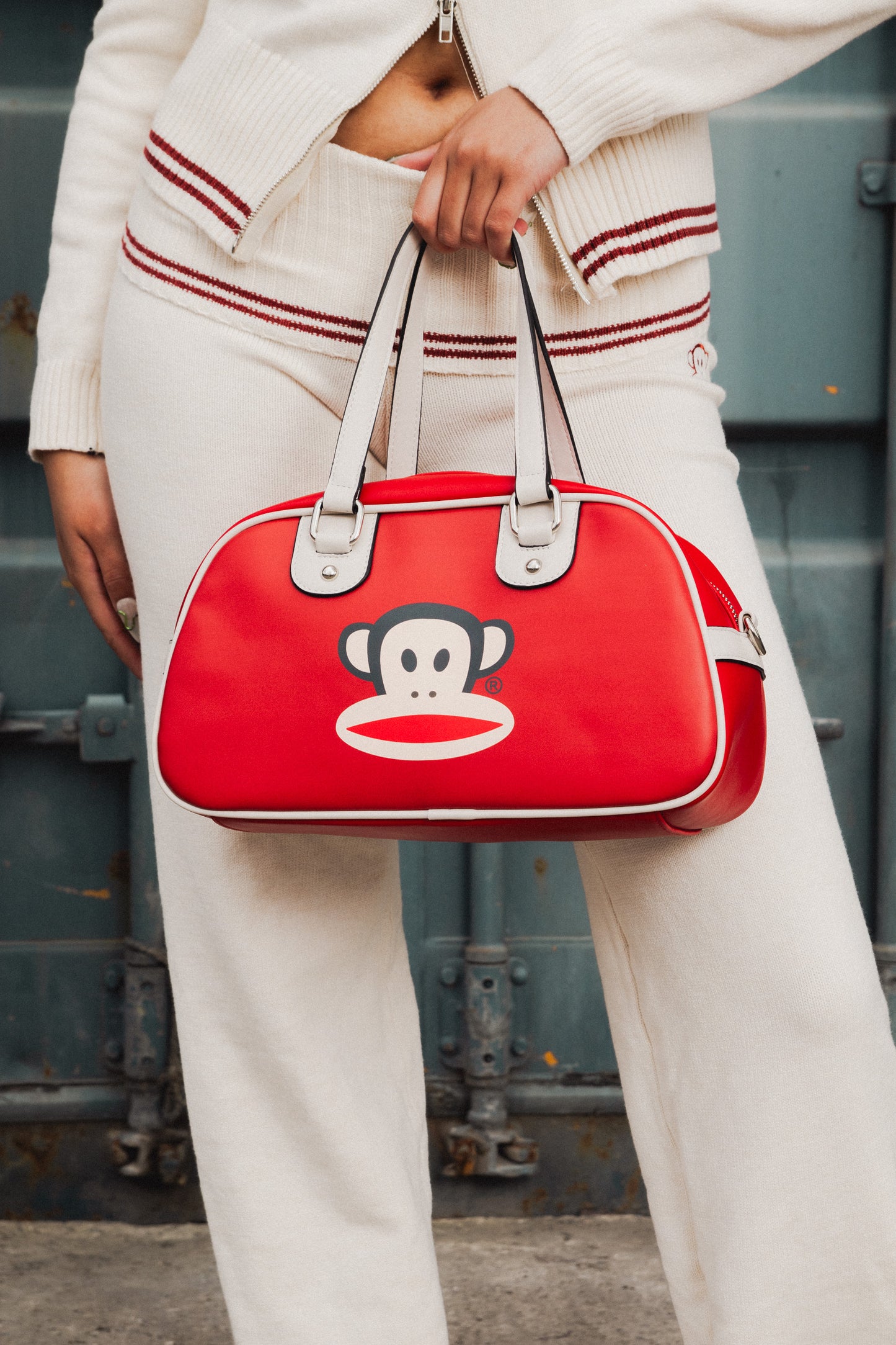 Daisy Street x Paul Frank – Red Contrast Bowling Bag