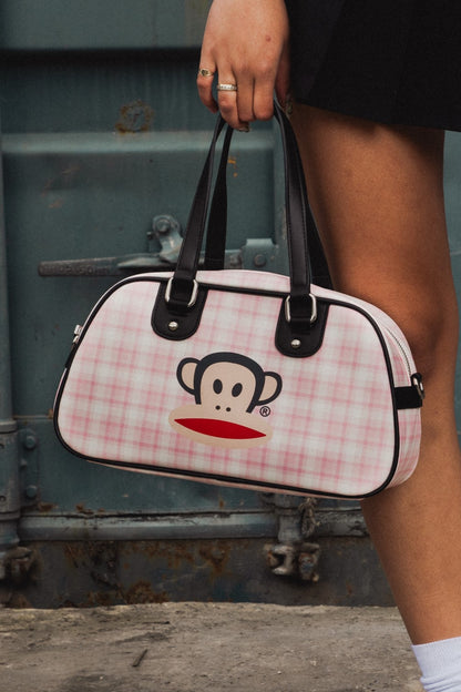 Daisy Street x Paul Frank – Pink Plaid Bowling Bag