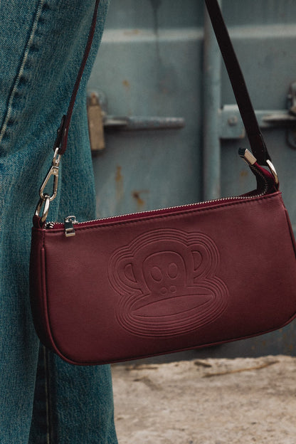 Daisy Street x Paul Frank – Embossed Burgundy Shoulder Bag