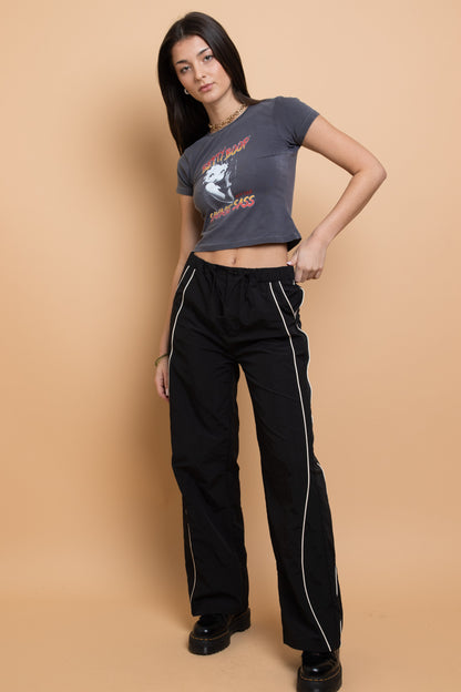 Daisy Street - Black Joggers with Star Detail