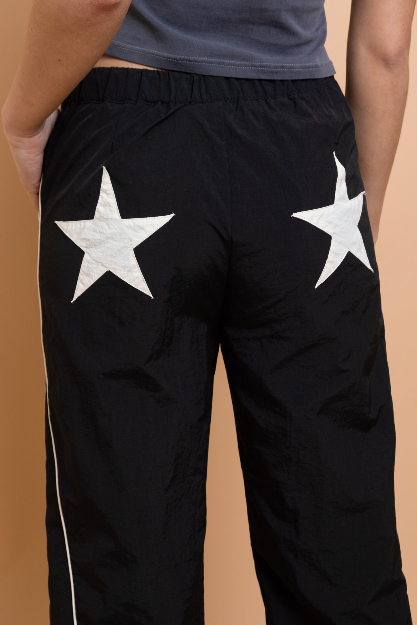 Daisy Street - Black Joggers with Star Detail