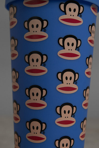 Daisy Street x Paul Frank - Reusable Blue Cup and Straw with Julius Print