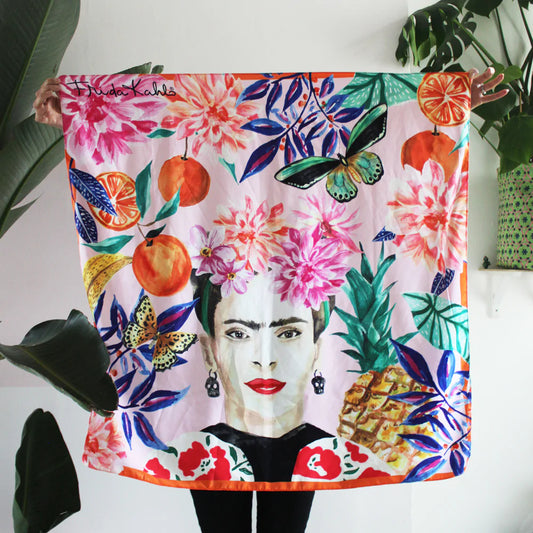 House of Disaster - Frida Kahlo Square Fruit Scarf